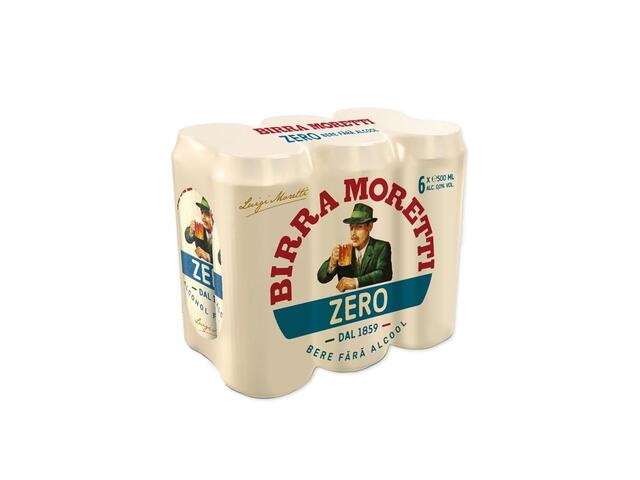 Bere Doza Birra Moretti 0.0%Alcool 0.5L/6 Pack