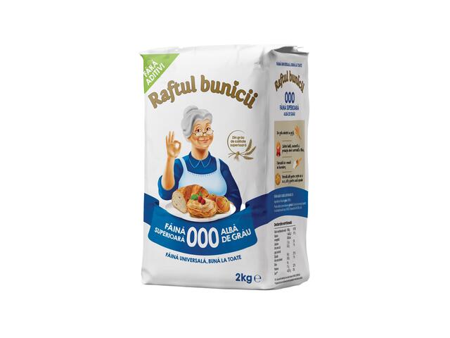 Raftul bunicii Faina alba de grau superioara 000, 2 kg