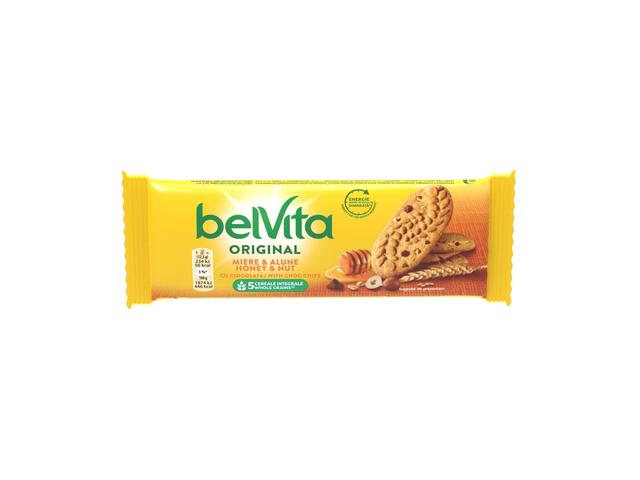 BelVita Biscuiti cu cereale, miere, alune si bucatele de ciocolata 50g