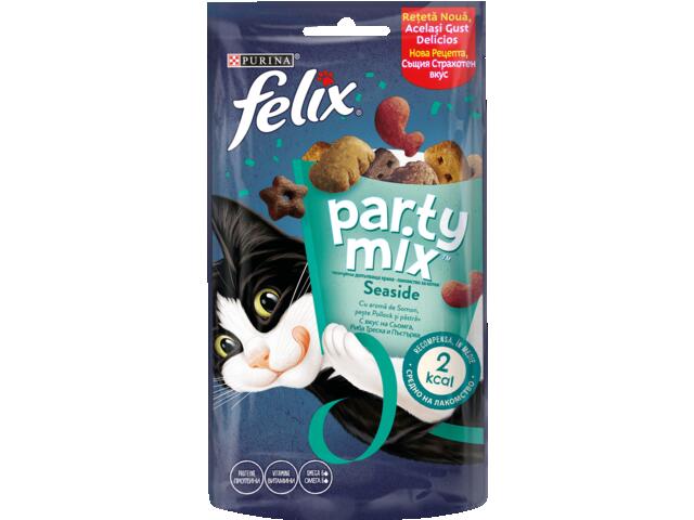 Felix Party Mix Ocean cu somon, peste Pollock, pastrav, recompense pentru pisici, 60g