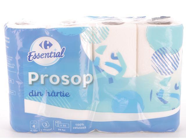 Prosop Hartie Carrefour Essential 4Role 2Straturi