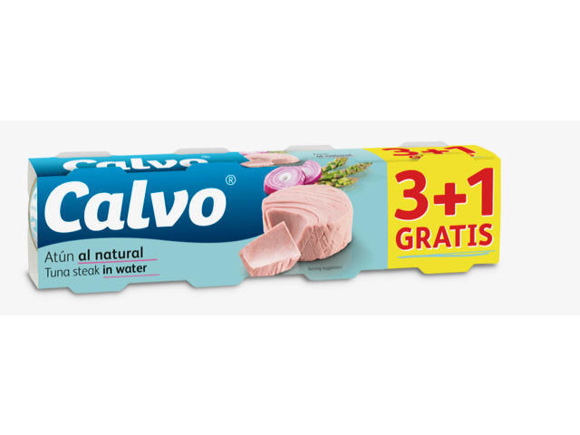 Calvo ton in sos natur 4 x 80 g