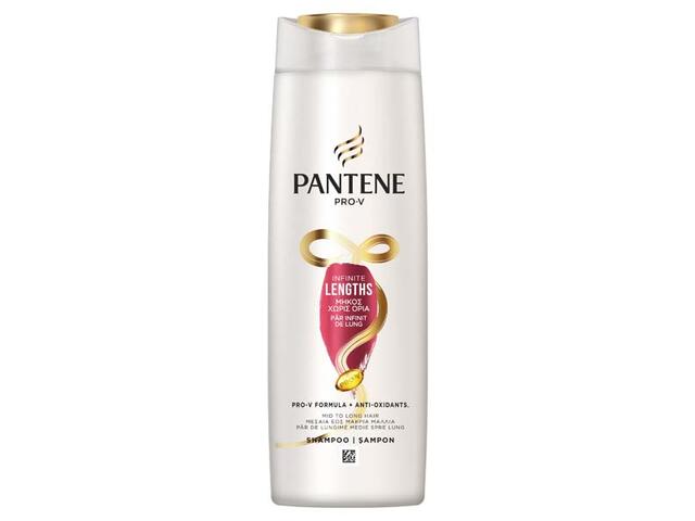 Sampon Pantene Pro-V Infinite Lengths pentru par mediu & lung, 360 ML