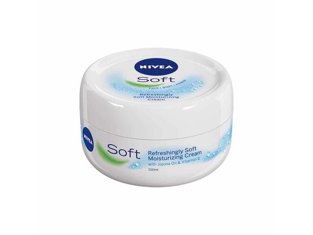 Crema hranitoare Nivea Soft cu ulei de jojoba si vitamina E, 100 ml