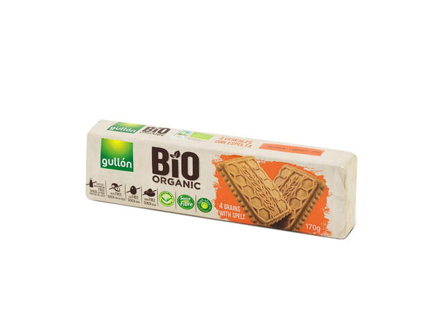 Biscuiti Gullon cu 4 cereale, Bio, fara lactoza, 170 g