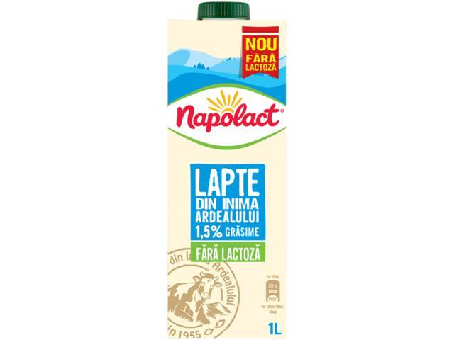 Lapte fara lactoza 1.5% grasime Napolact 1L