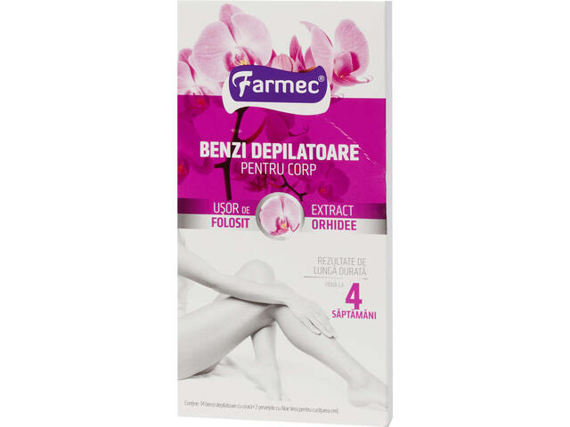 Farmec benzi depilatoare pentru corp 14 bucati