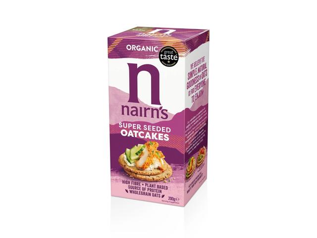 Painici organice din ovaz integral cu seminte chia 200G Nairn's