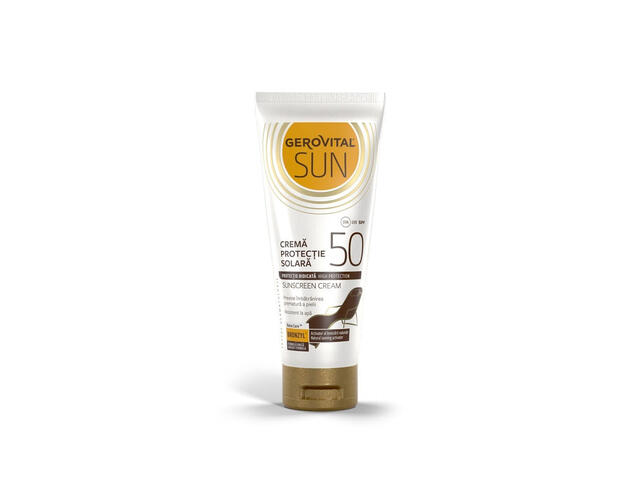 Crema pentru protectie solara Gerovital Sun SPF50, 100ml