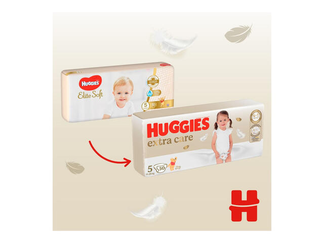 Scutece Huggies Extra Care Mega, marimea 5, 11 - 25 kg, 50 bucati