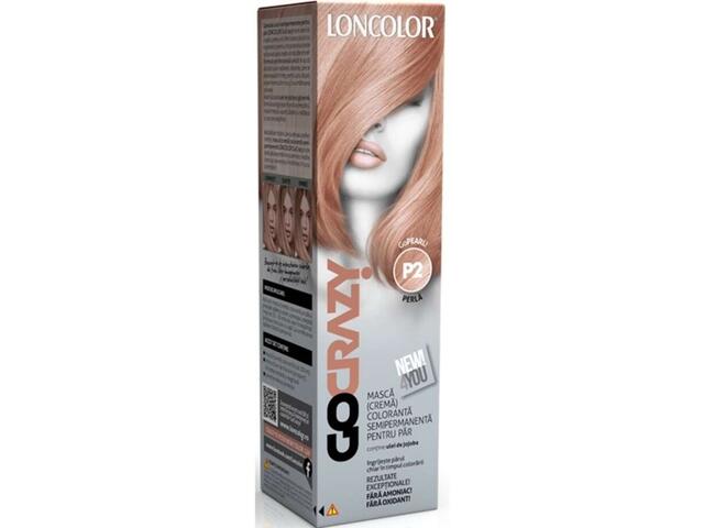 Crema de par coloranta Loncolor Gocrazy semi-permanenta fara amoniac P2 GoPearl, 100 ML