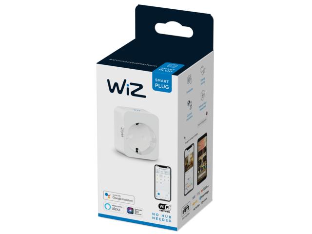 Priza inteligenta cu Wifi Wiz Connected Light, programabil, alb, 5.9 cm