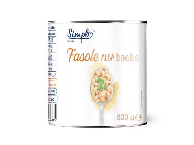 Simpl fasole alba boabe 800 g