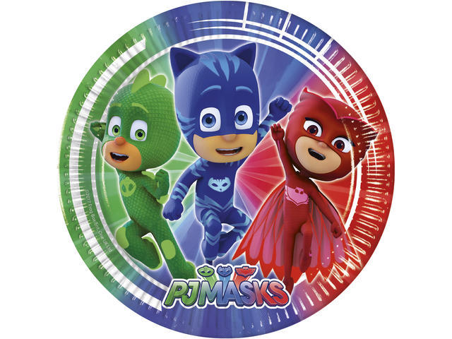 Set 8 farfurii Procos PJ Masks, carton, 23 cm, Multicolor