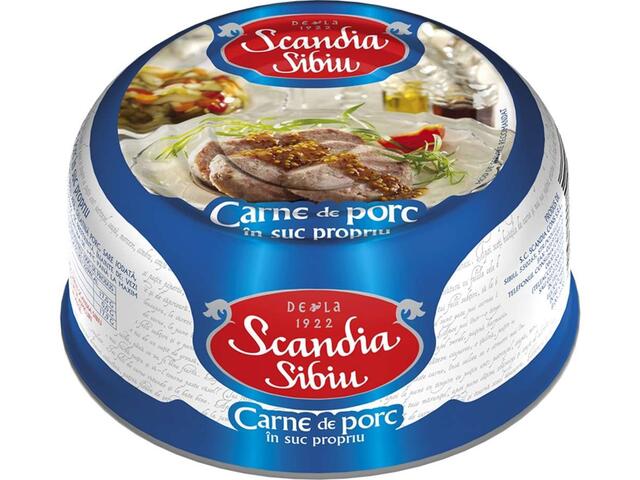 Scandia Sibiu carne de porc in suc propriu 300 g