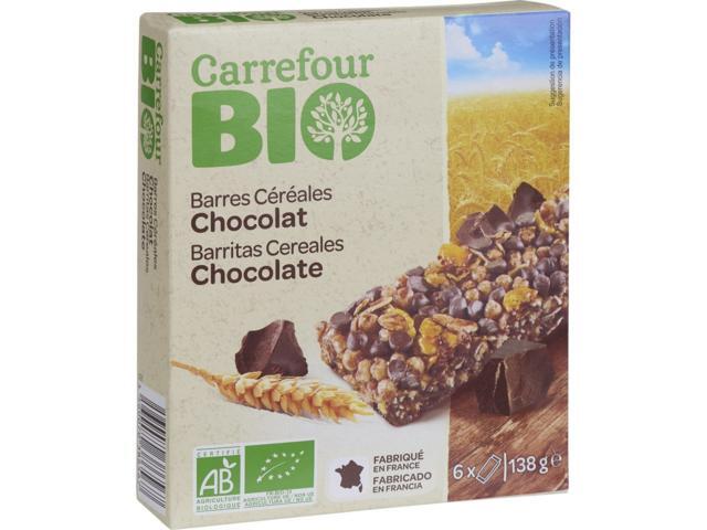 Batoane de cereale cu cacao 138g Carrefour Bio