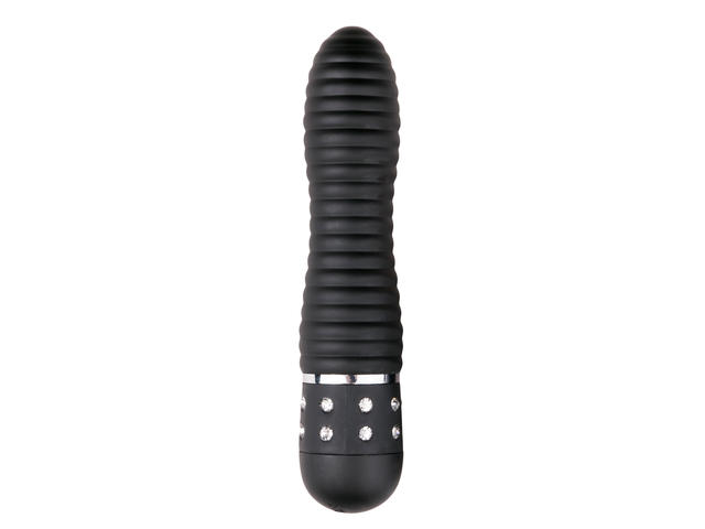 Mini Vibrator ET Diamond Ribbed Black