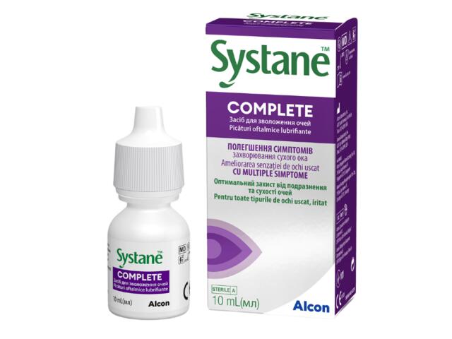Systane Complete picaturi oftalmice lubrifiante, Alcon