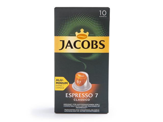 Cafea capsule Jacobs Espresso Classico, 10 bauturi x 40 ml, compatibile cu sistemul Nespresso*, 52 g