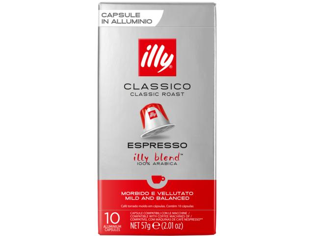 Cafea capsule Illy Classico Espresso, intensitate 5, 10 bauturi x 40 ml, compatibile cu sistemul Nespresso*, 57 g