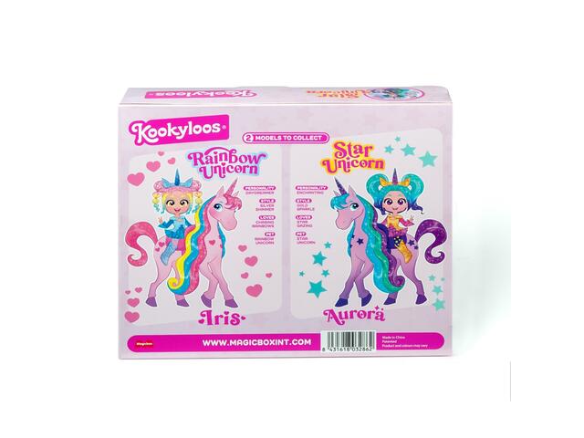 Set de joaca cu papusa Kookyloos, Aurora si Star Unicorn