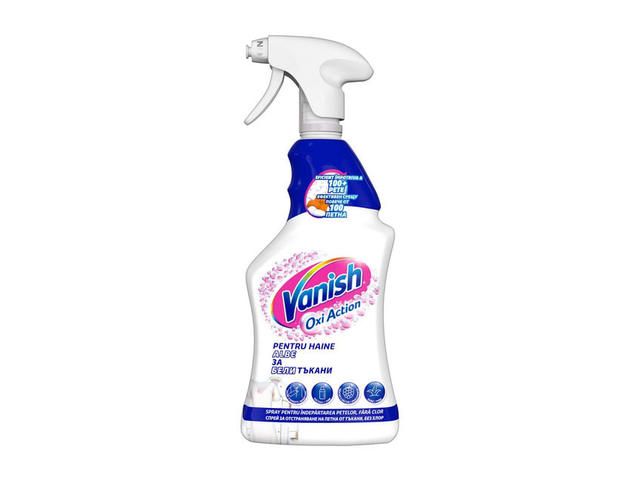 Spray pentru indepartarea petelor Vanish Oxi Action, pentru haine albe, 500 ml