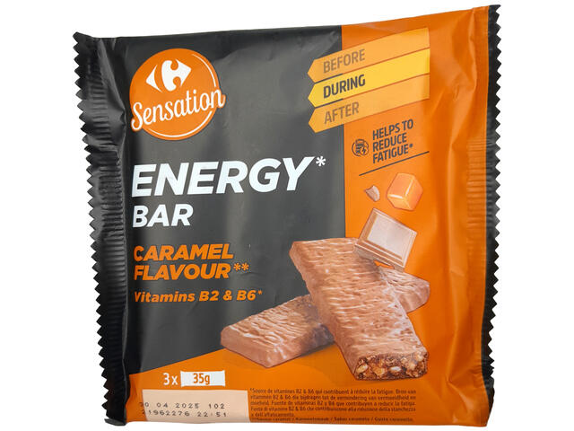 Batoane Cu Cereale, Ciocolata Cu Lapte Si Caramel Carrefour Sensation 3X35G