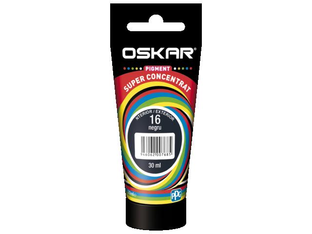 Pigment super concentrat Oskar, interior, pentru vopsea lavabila, negru, 30 ml