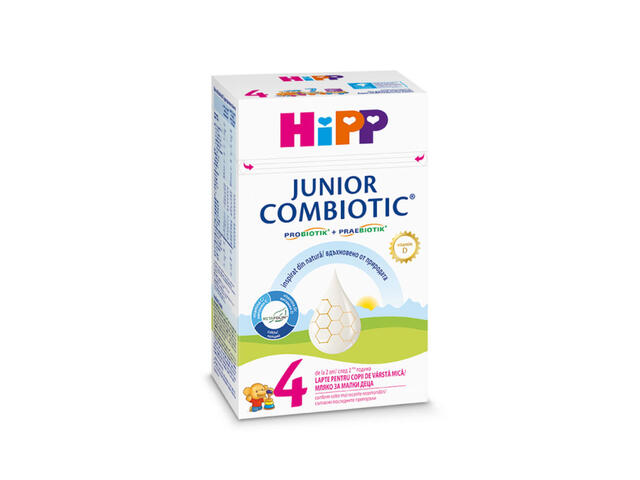 Lapte praf formula de crestere Hipp Junior Combiotic 4, de la 2 ani, 500 g