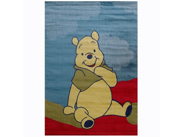 Covor copii Kids 660, polipropilena, model multicolor cu Winnie the Pooh, 133 x 190 cm