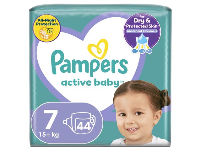 Scutece Active Baby Marimea 7 15+kg 44 bucati Pampers