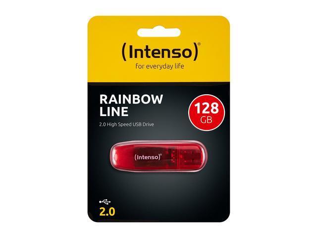 Memorie USB 2.0 Intenso Rainbow Line, 128GB, Rosu