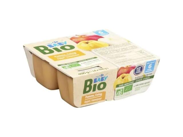 Carrefour My Baby Bio Piure mar si gutuie 4x100g