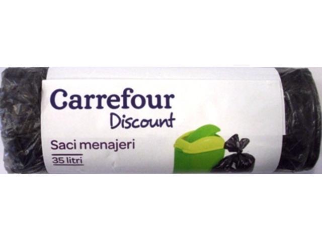 Saci menajeri 20 bucati / rola, 35 litri Carrefour Discount