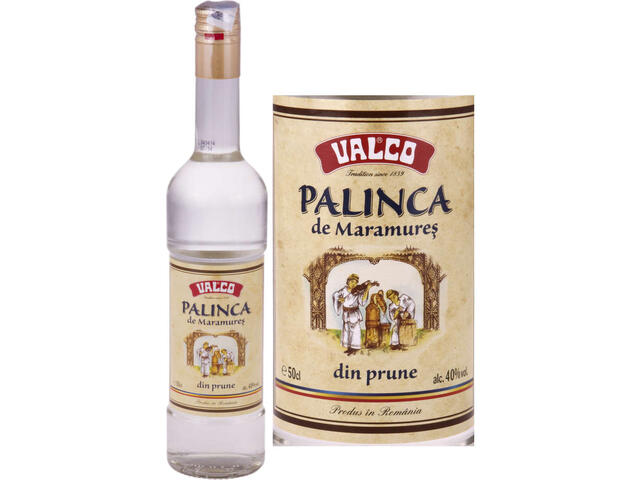 Valco palinca de Maramures din prune 40% alcool 0.5 l