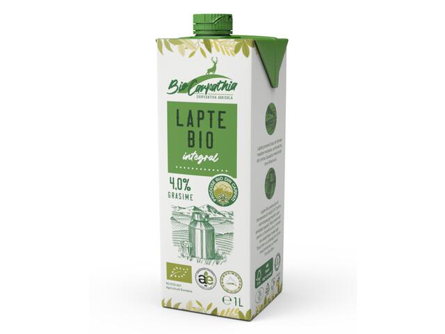 Lapte Integral Bio Uht 4% Grasime 1L Bio Carpathia