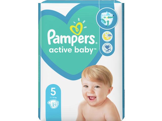 Scutece Pampers Active Baby marimea 5, 21 bucati