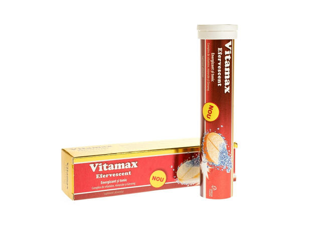 Vitamax Efervescent, 20 comprimate, Perrigo