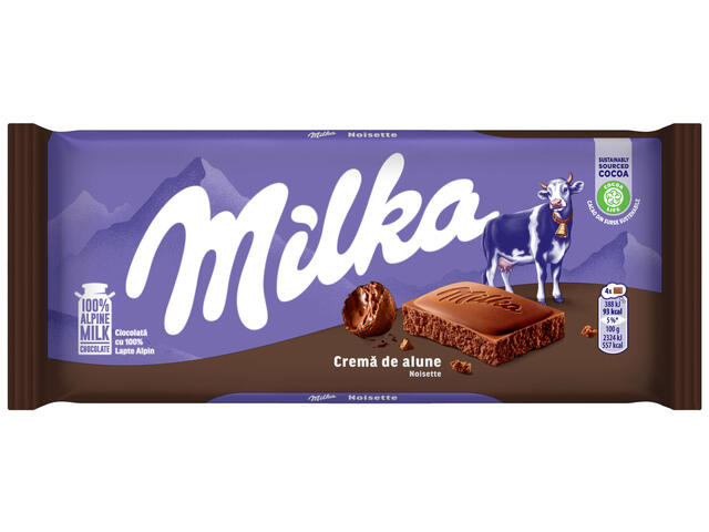 Milka ciocolata cu crema de alune Noisette 100 g