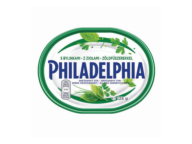 Crema de branza cu verdeata Philadelphia, 125 g