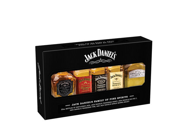 Pachet whisky Jack Daniel's 5 x 0.05L