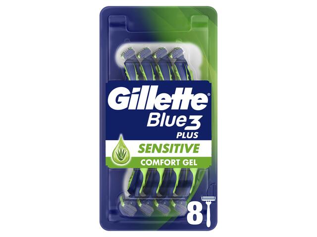 Aparat de ras de unica folosinta Gillette Blue3 Sensitive, 6+2 Bucati