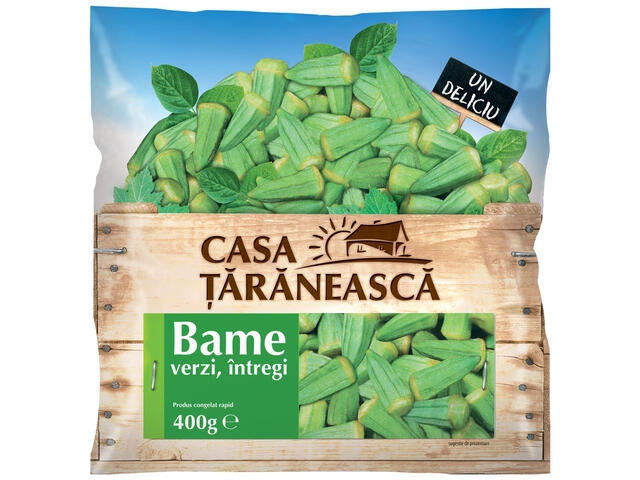 Bame verzi intregi congelat 400g Casa Taraneasca