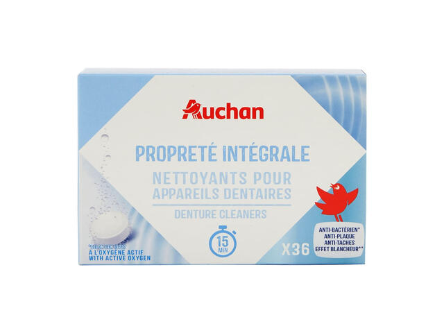 Tablete pentru curatarea aparatelor dentare Auchan