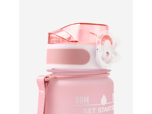 Bidon de fitness motivațional 1L Roz