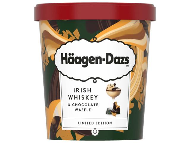 Inghetata Haagen-Dazs Inghetata De Caramel Cu Sos De Whiskey Irlandez Si Foi De Napolitana Glazurate Cu Ciocolata Aromata 400G