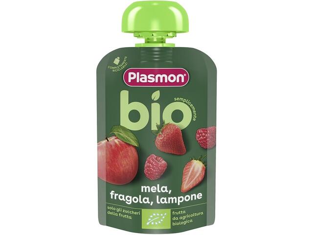 Plasmon pulpa fruct capsuni&zmeura&mere 100g