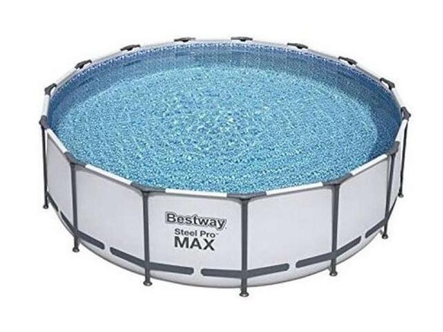 Piscina rotunda Bestway Steel Pro Max, 4 accesorii, 4.57x1.22 m, Multicolor