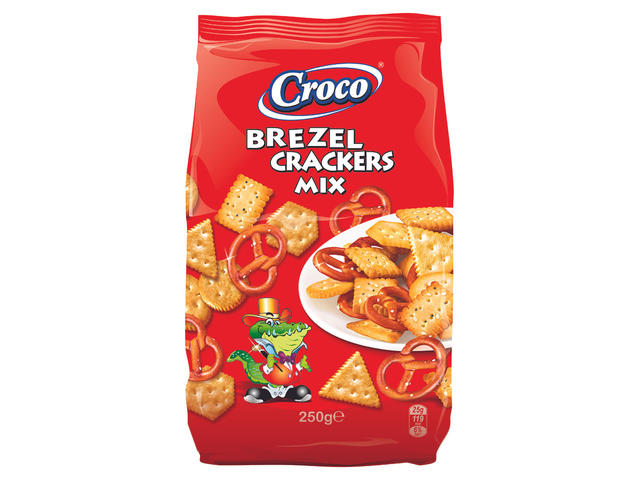 Snacks Croco Brezel si Crackers Mix 250g