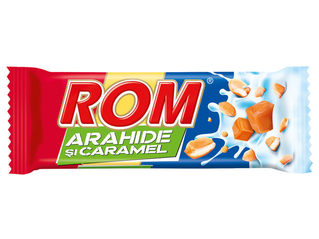 Baton cu arahide si caramel Rom 29 g